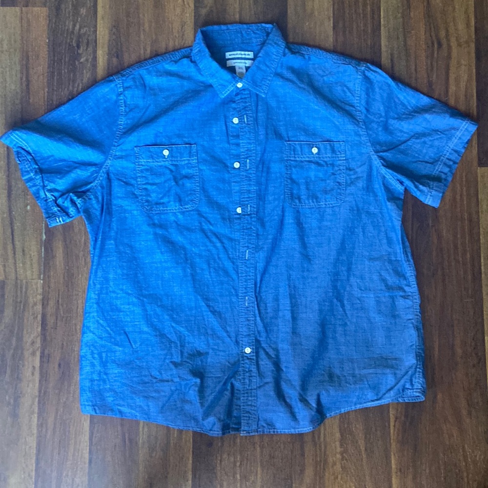 AMAZON ESSENTIALS - Blue, Denim, Button Down